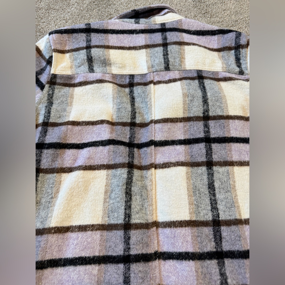 Plaid Button-Up Jacket Shacket - Picture 5 of 5